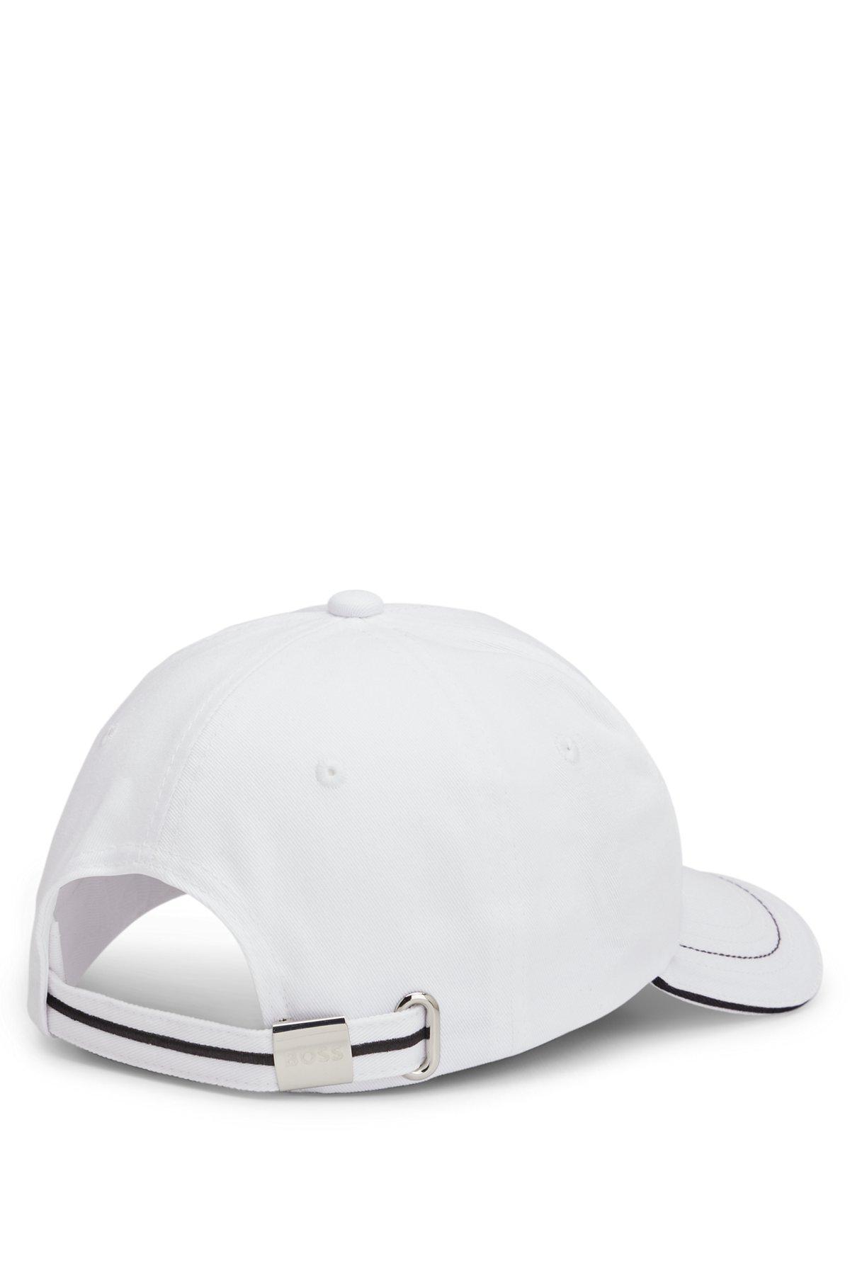 Cotton-twill cap with embroidered logo and metal buckle Product Image