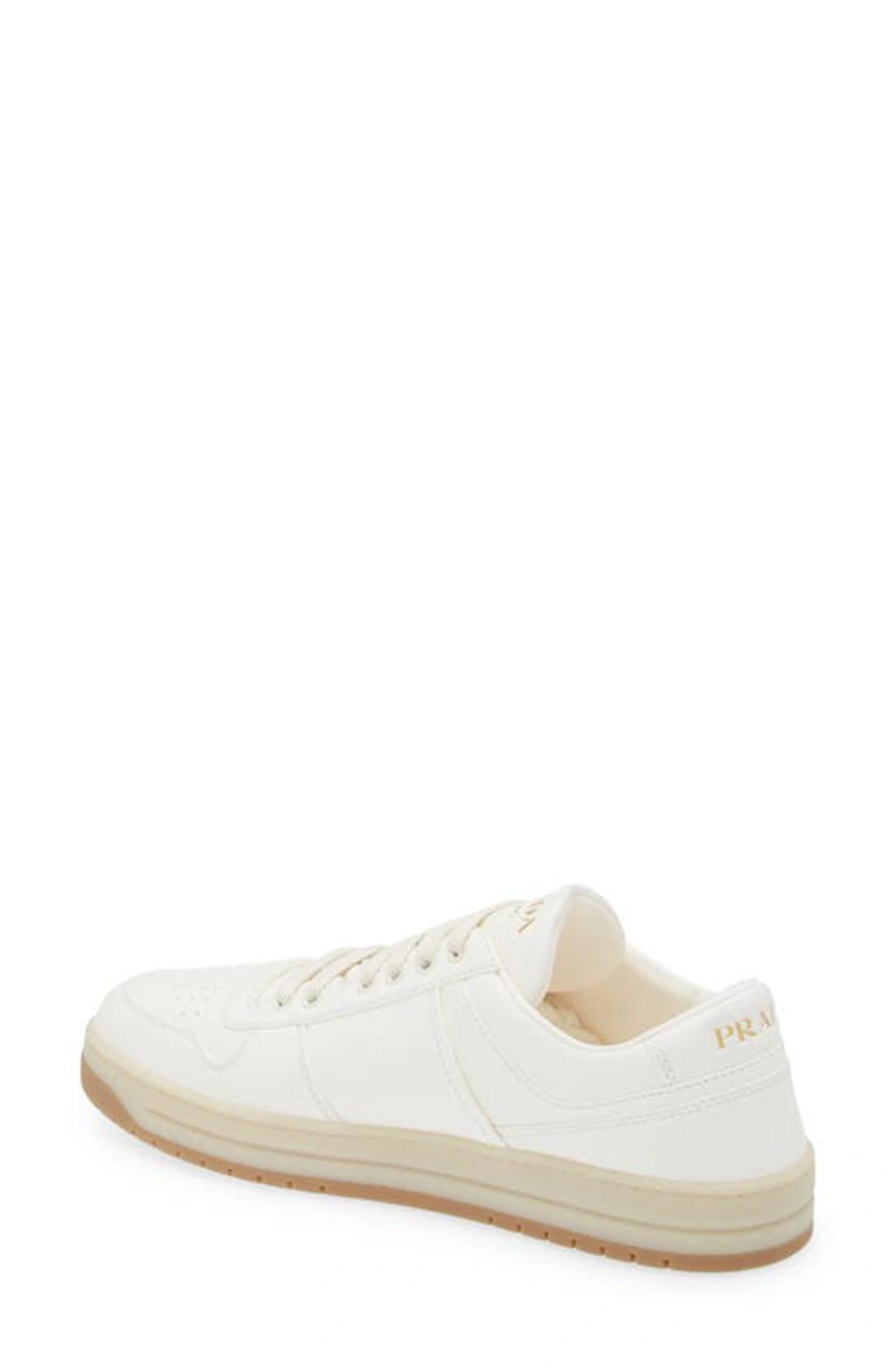 PRADA Leather Low-top Sneakers In Ivory Product Image
