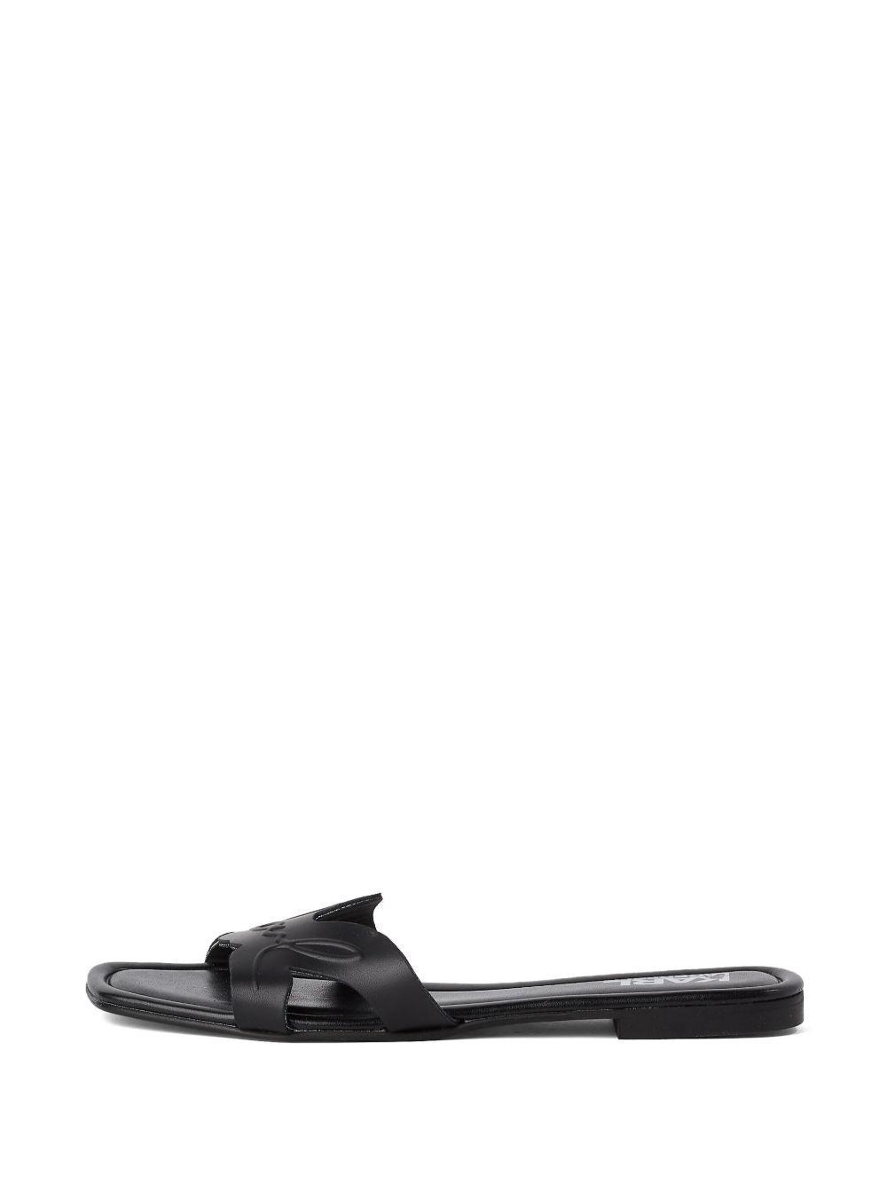 logo-embossed leather sandals Product Image
