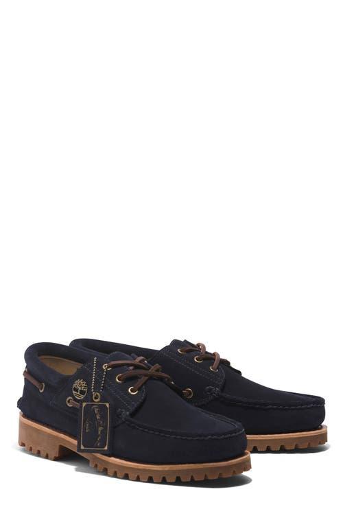 Timberland Mens C. f. Stead Indigo Suede 3 Eye Lug Handsewn Boat Shoes Product Image