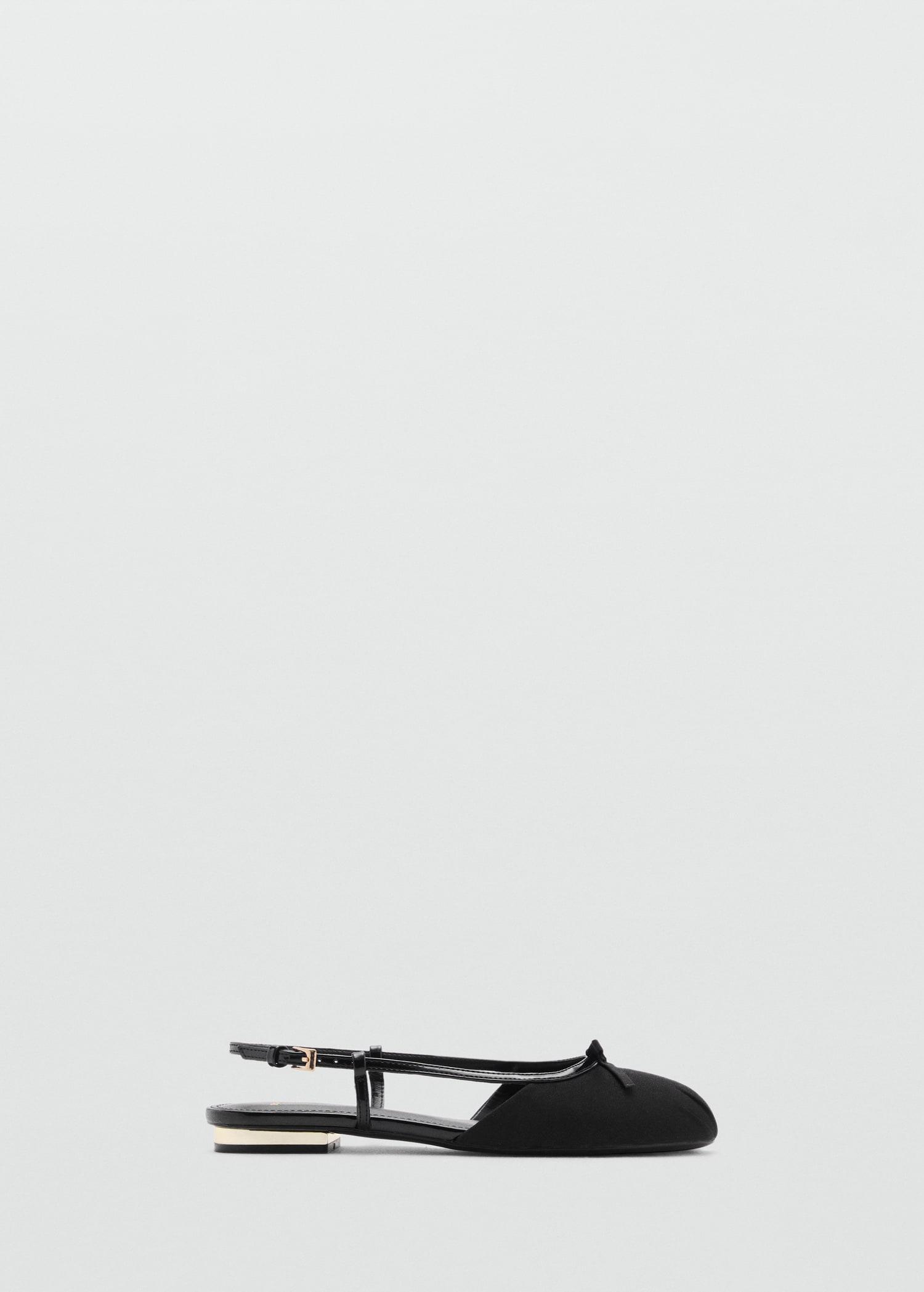 Ballet flats with decorative bow tie - Women | MANGO USA Product Image