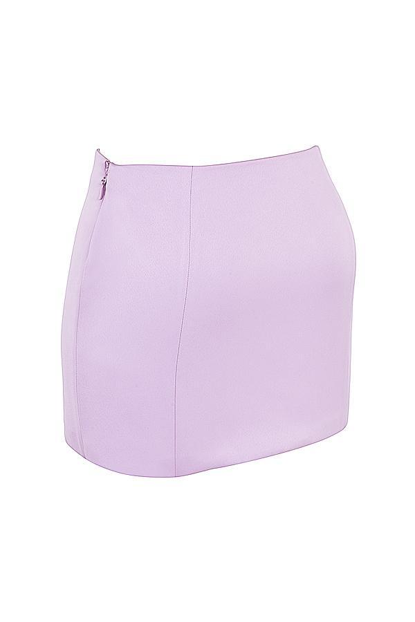Elodie  orchid satin mini skirt Product Image