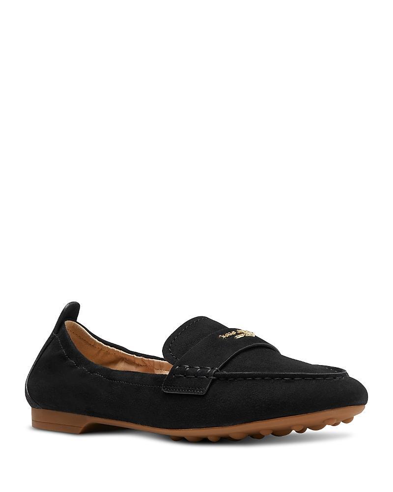 Womens Eliza Logo Suede Loafers Product Image