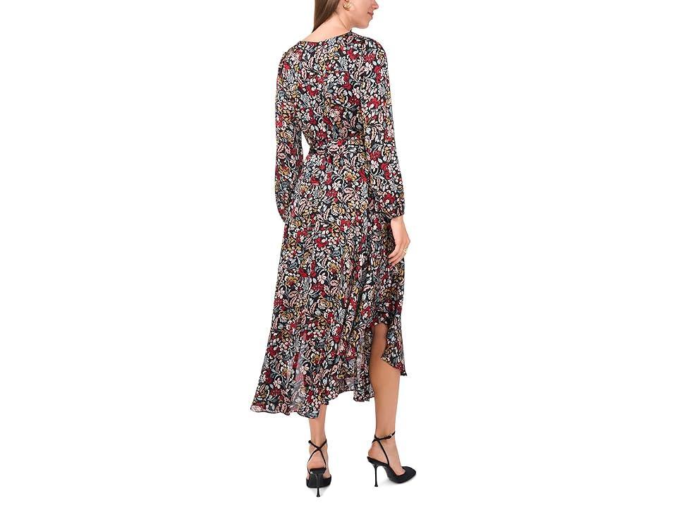 Vince Camuto V-Neck Tie Waist Maxi Dress (Rich ) Women's Dress Product Image