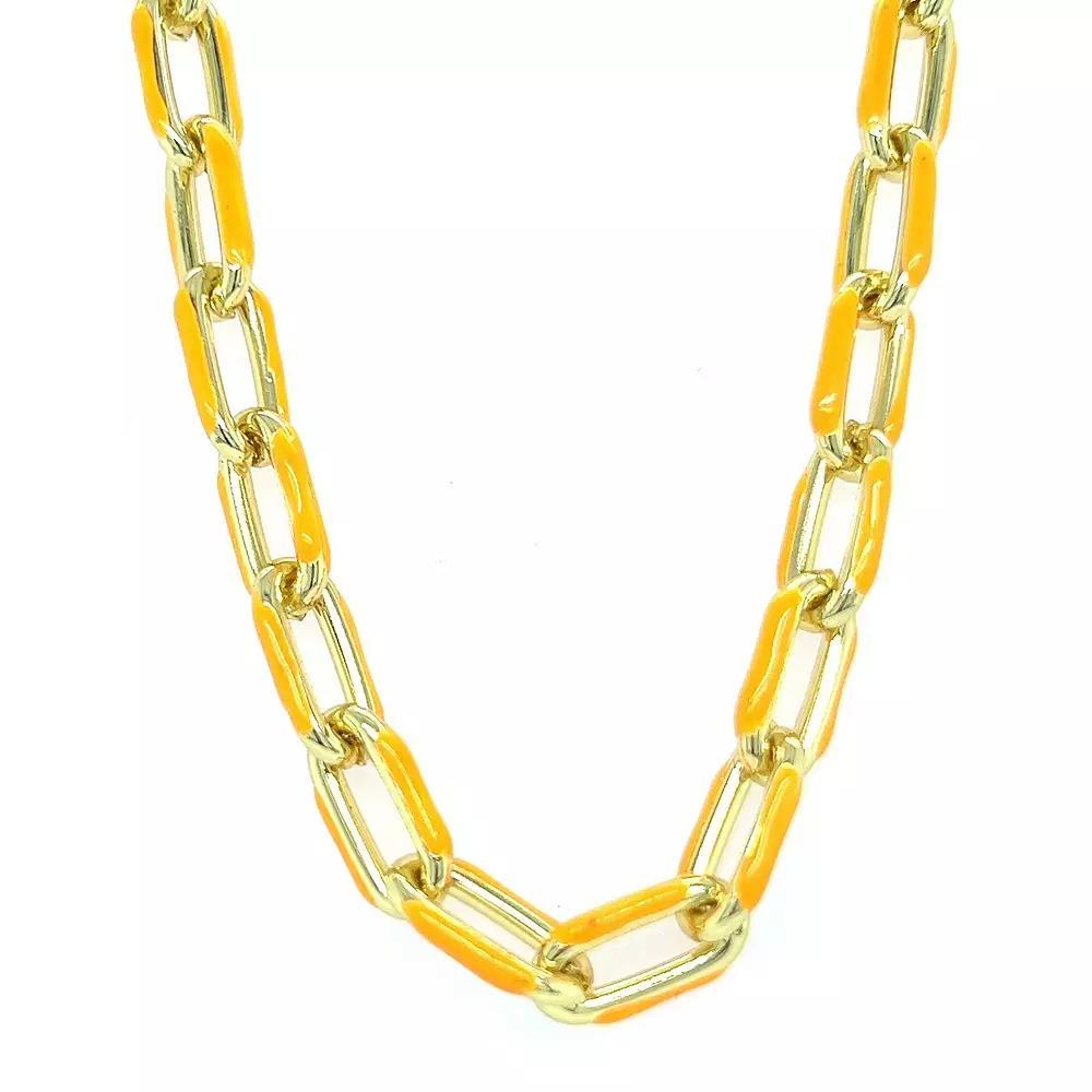 Juvell 18k Gold Plated Orange Accent Necklace, Women's, Two Tone Product Image