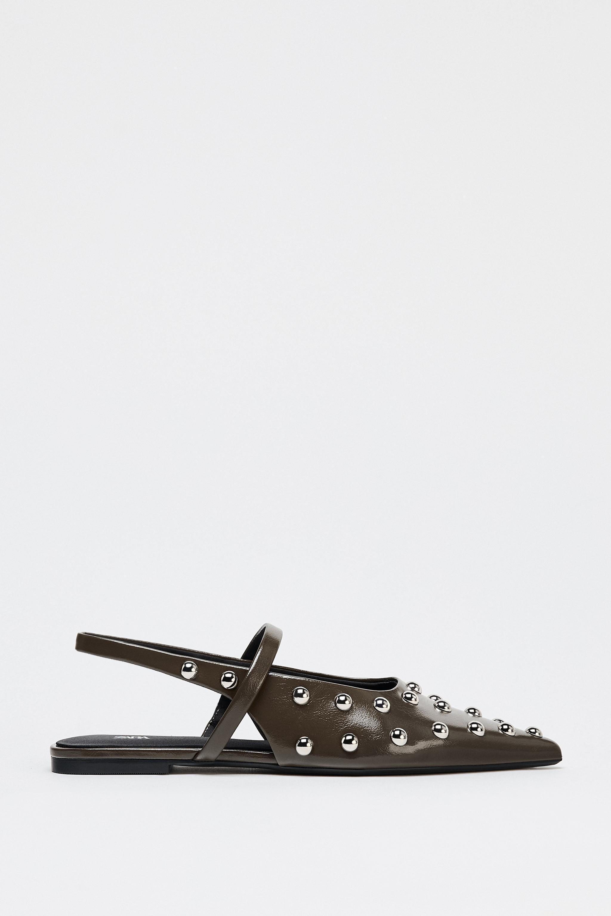 STUDDED FLAT SLINGBACKS Product Image