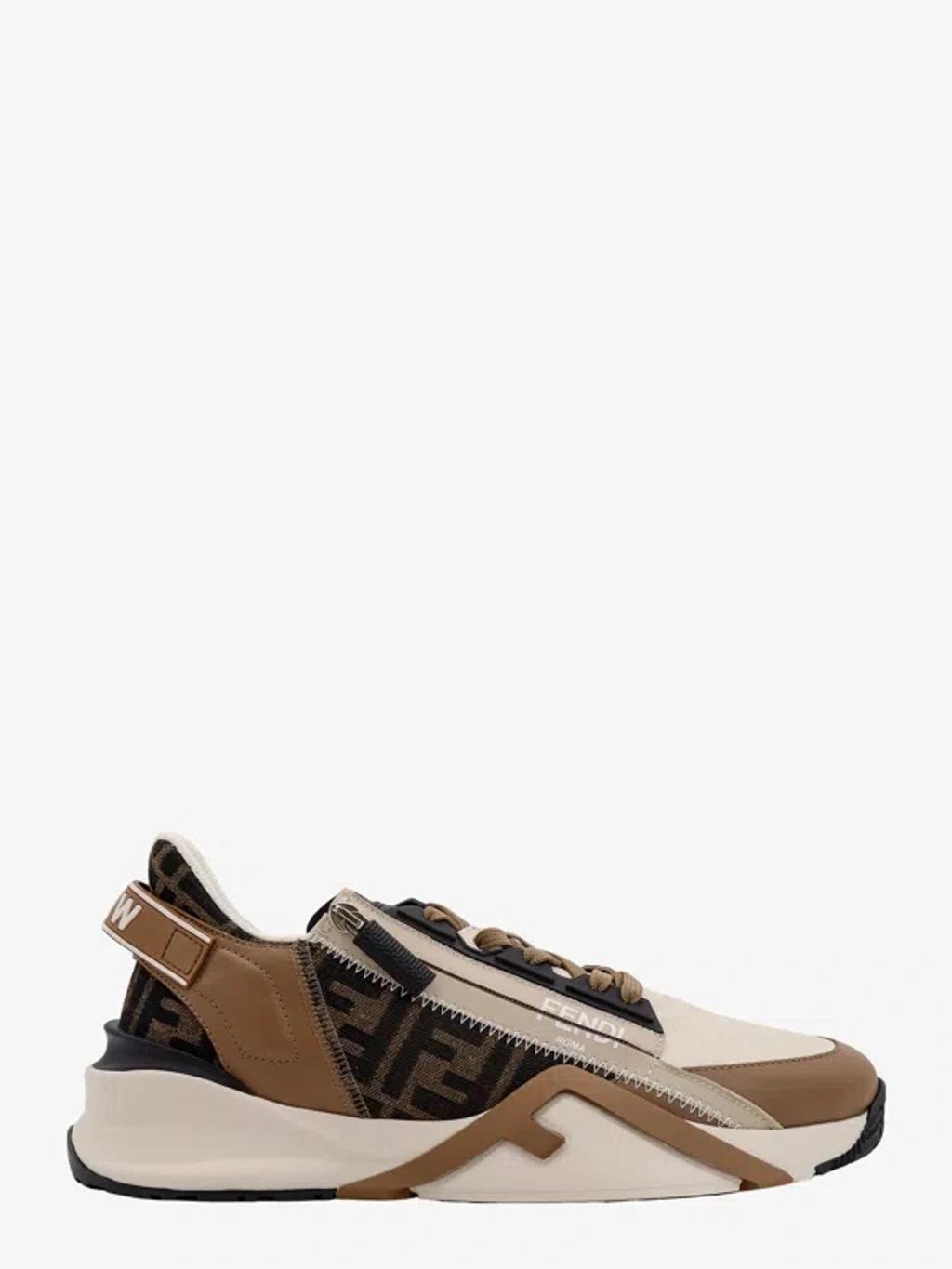 FENDI Flow - Leather Low-tops In White Product Image
