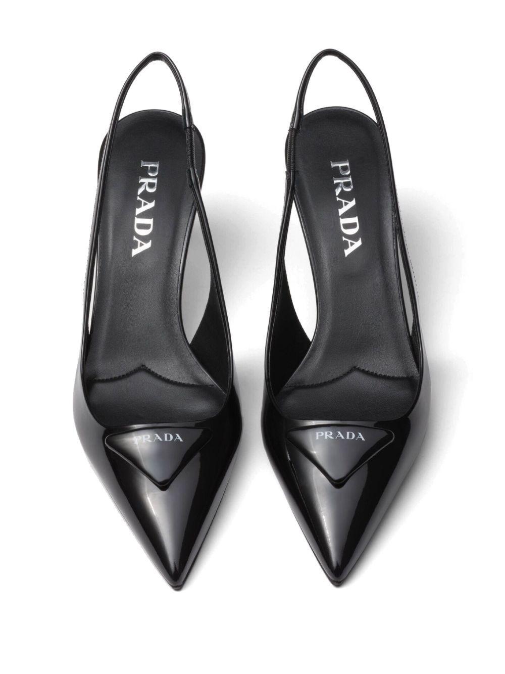55mm patent-leather slingback pumps Product Image