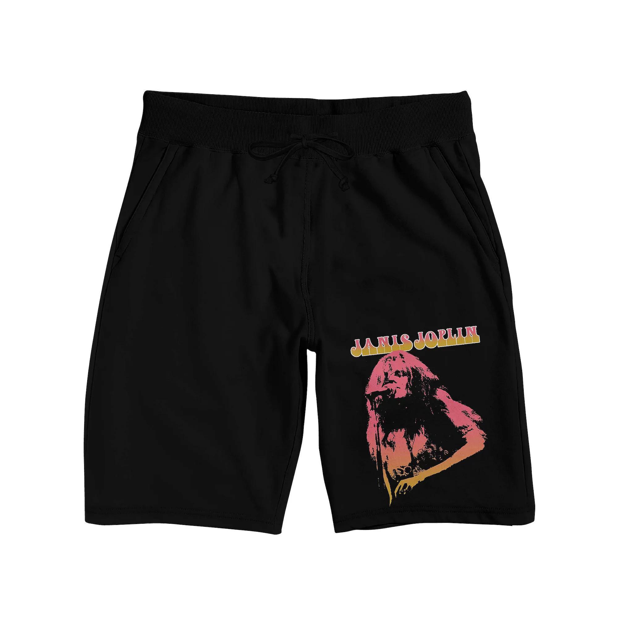 Men's Janis Joplin Pajama Shorts, Size: Small, Black Product Image
