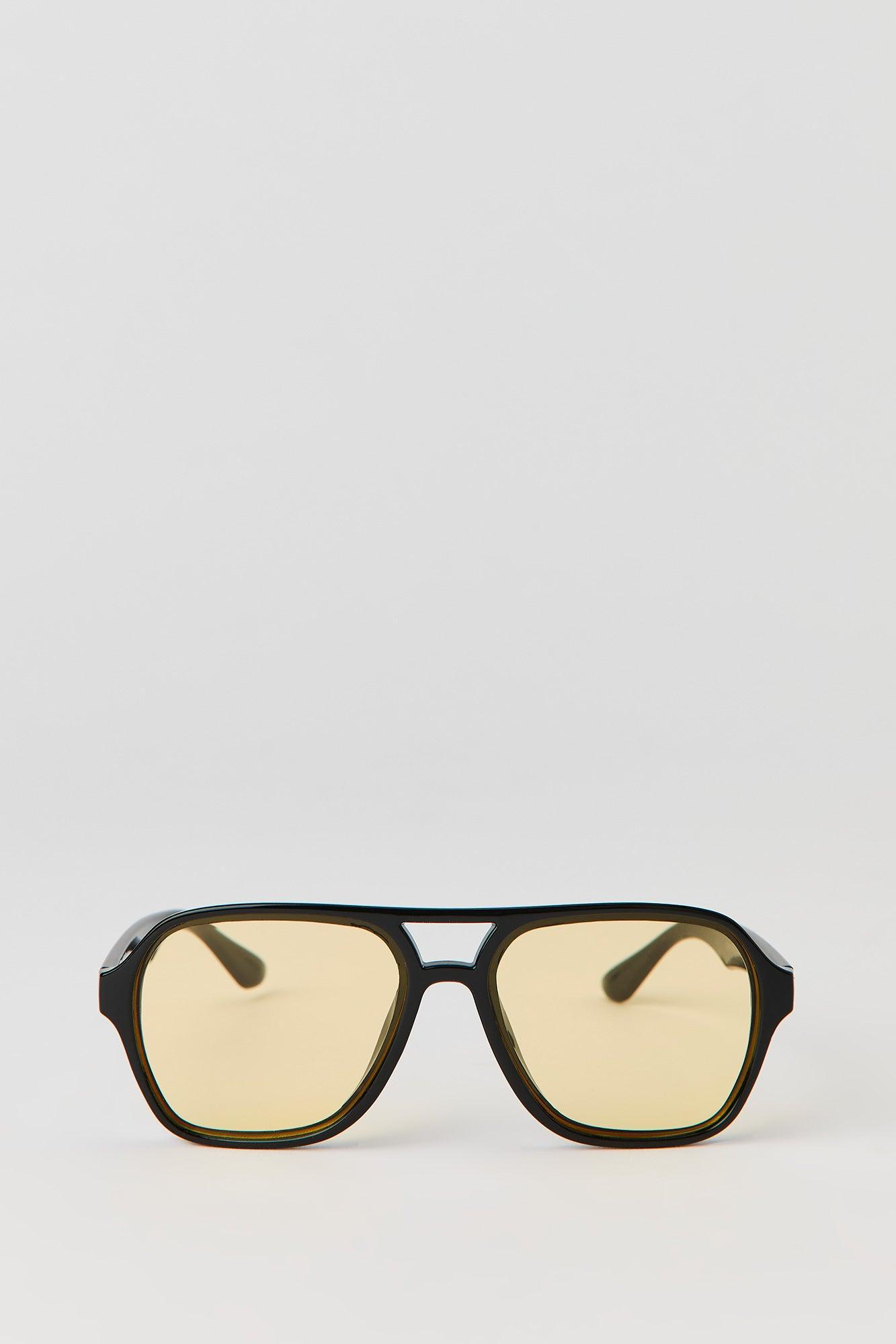 Thick Aviator Sunglasses Male Product Image