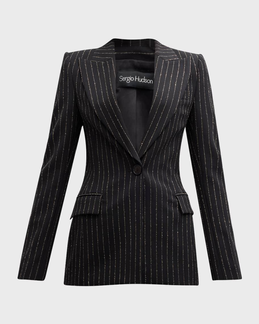 Pinstripe Stretch Suiting Jacket Product Image