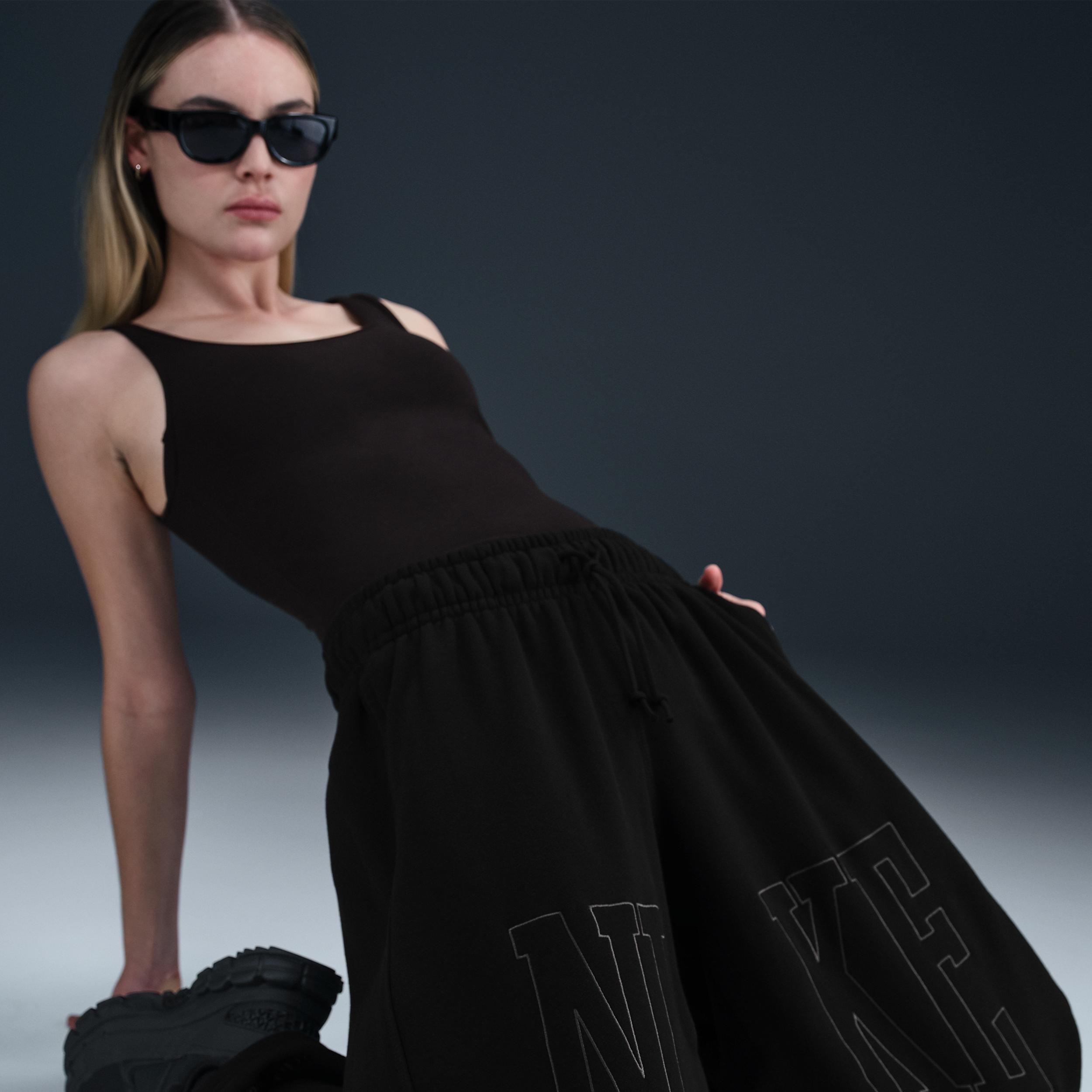 Women's Nike Sportswear Mid-Rise Oversized Open-Hem French Terry Pants Product Image