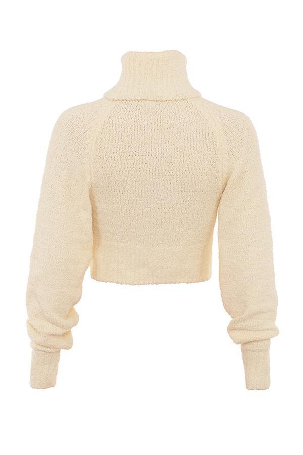 Adelita Chocolate Cashmere Blend Sweater Product Image