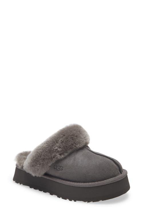 Disquette Suede & Shearling Platform Slippers Product Image