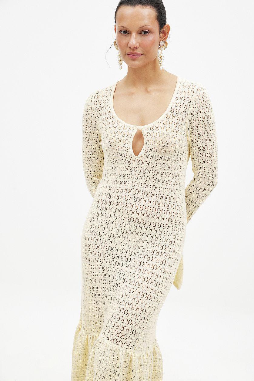 Knitted Crochet Maxi Dress Product Image