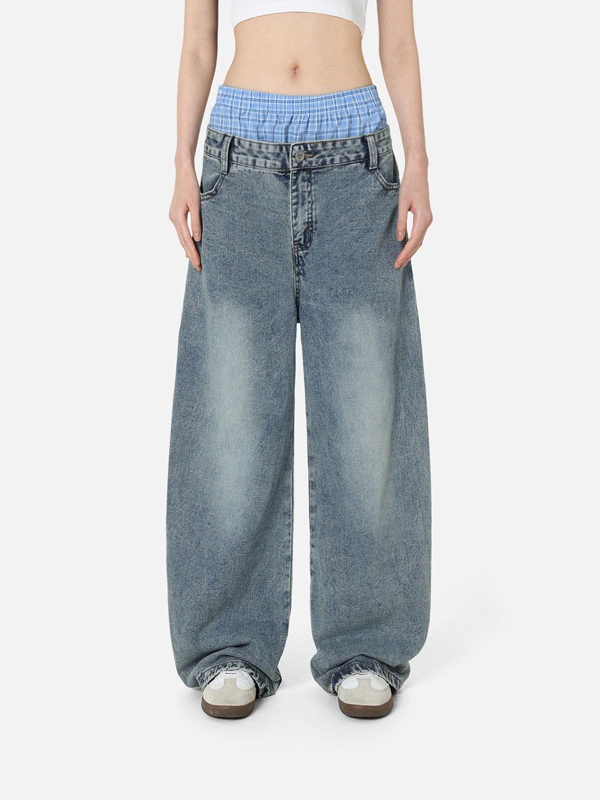 Aelfric Eden Double Waist  Baggy Jeans Product Image