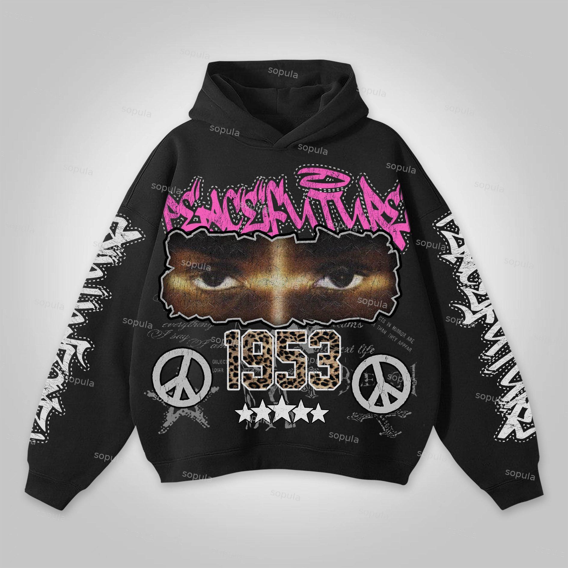 Sopula Peace&future Anti-War Graphic Hoodie Product Image
