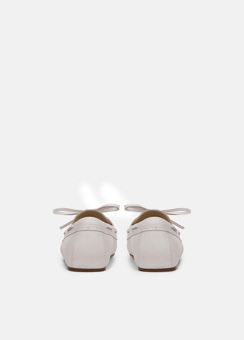 Womens Marin Leather Lace-Up Loafer, White/sabbia, Size 8 Vince Product Image
