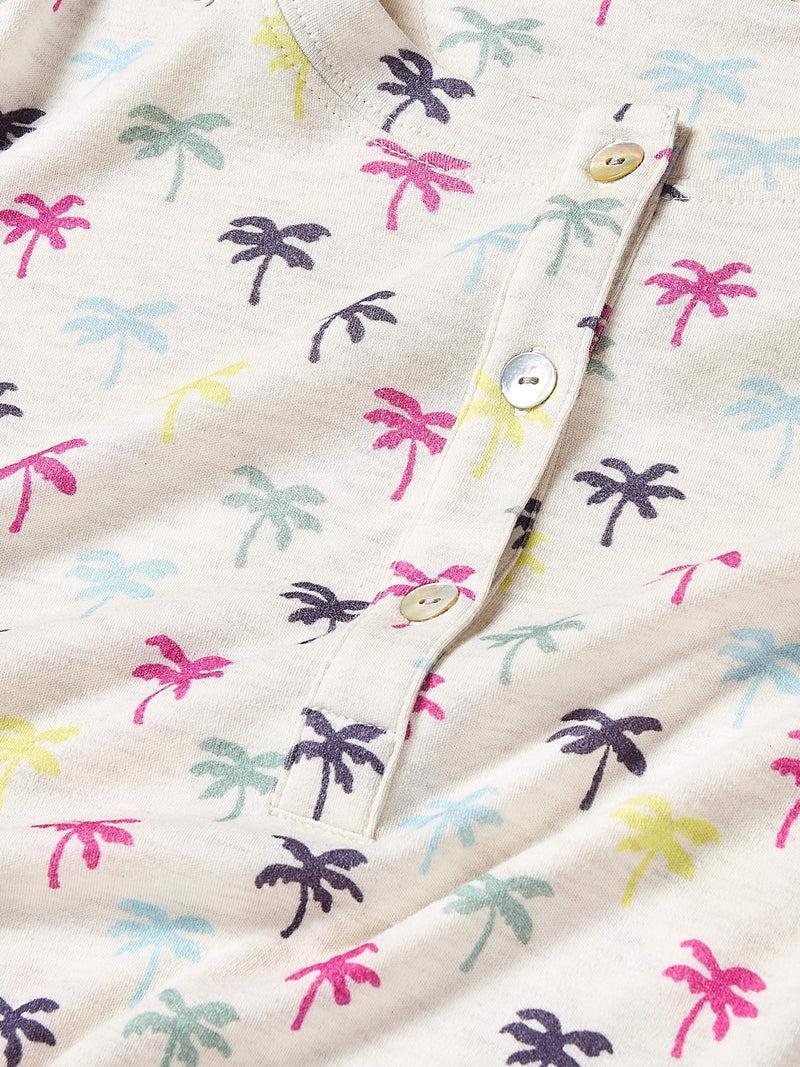 Cloud Henley Pajama Pant Set - Sun Valley Palms Product Image