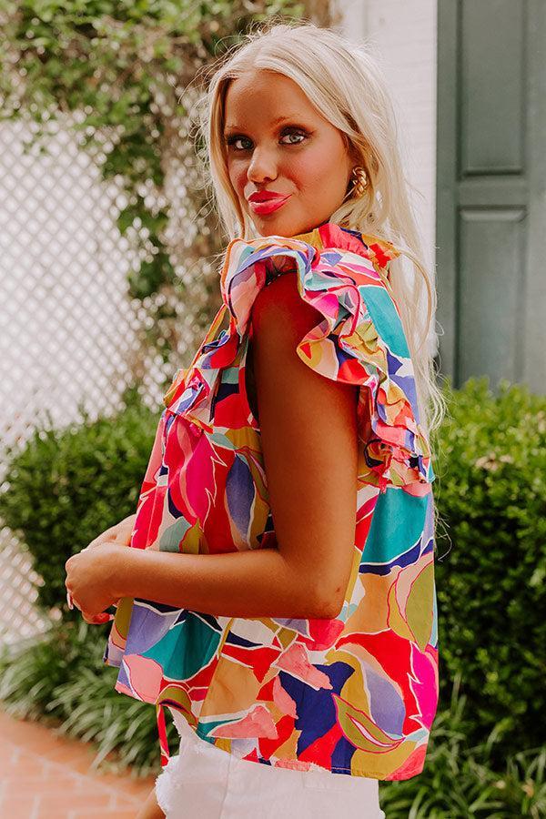 Vacay In Paradise Ruffle Top Product Image