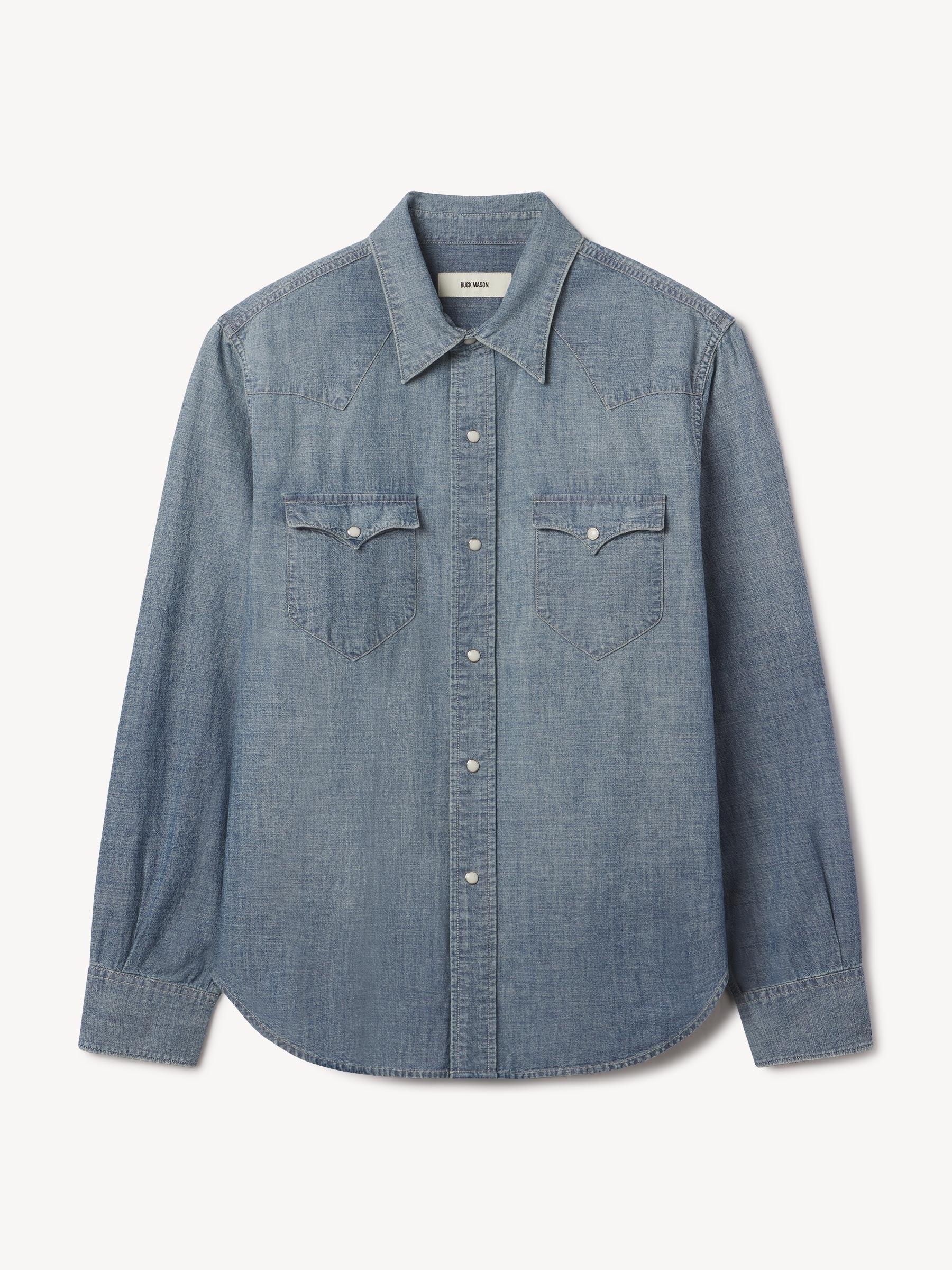 M046 Japanese Chambray Western Shirt Product Image