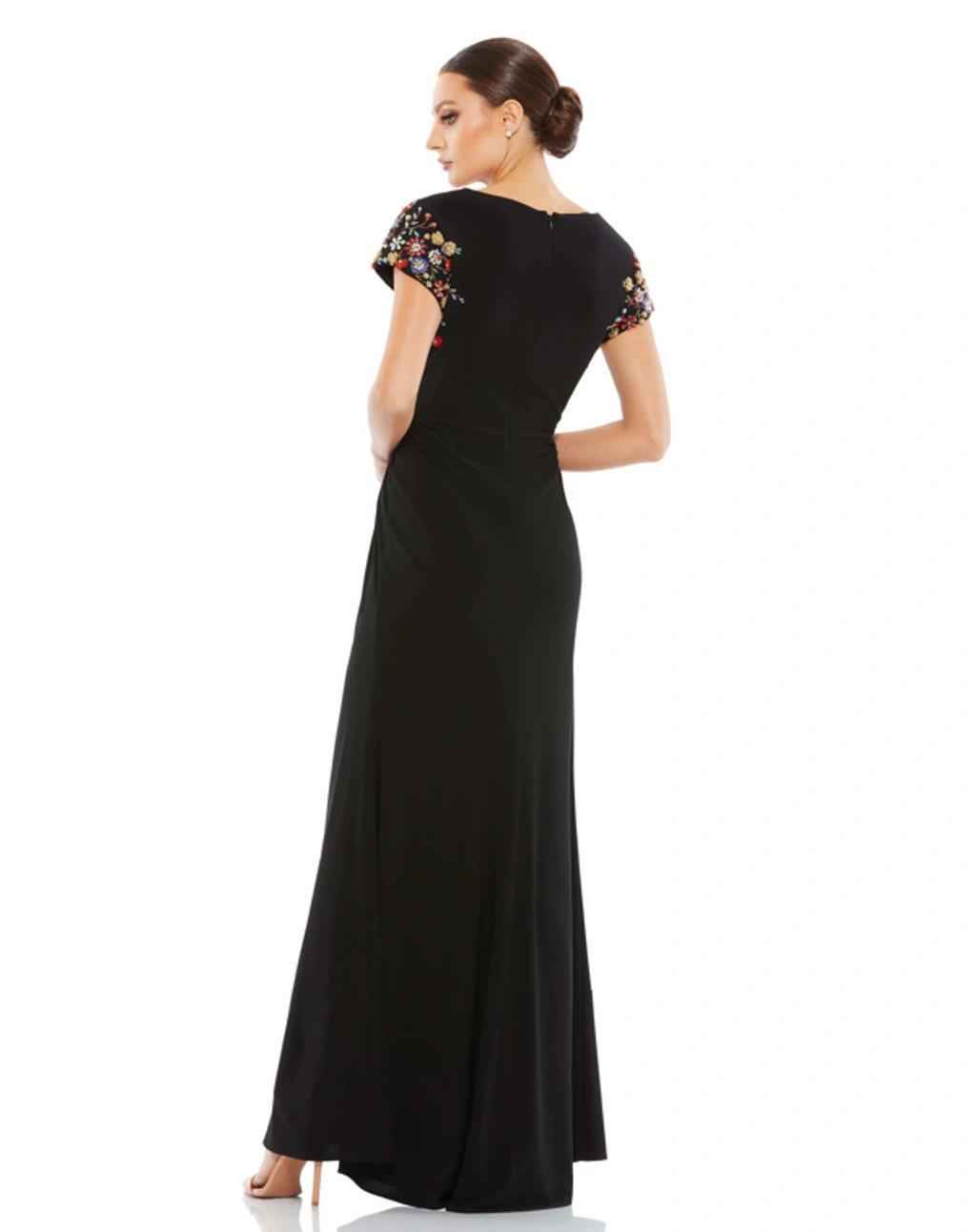 Womens Embellished Wrap Gown Product Image