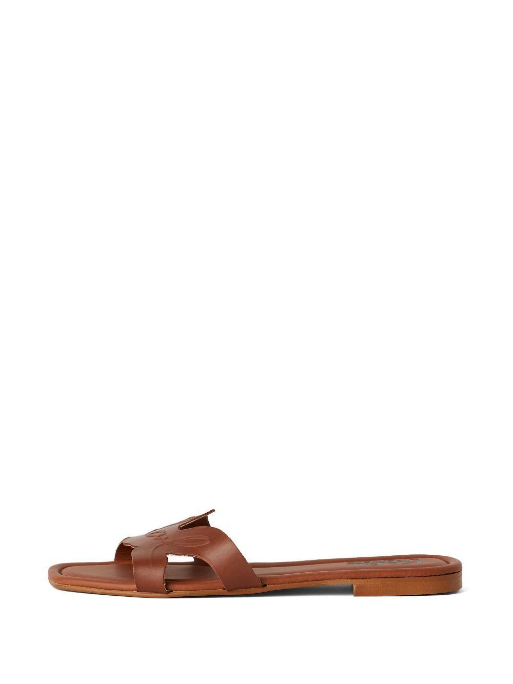logo-embossed leather sandals Product Image