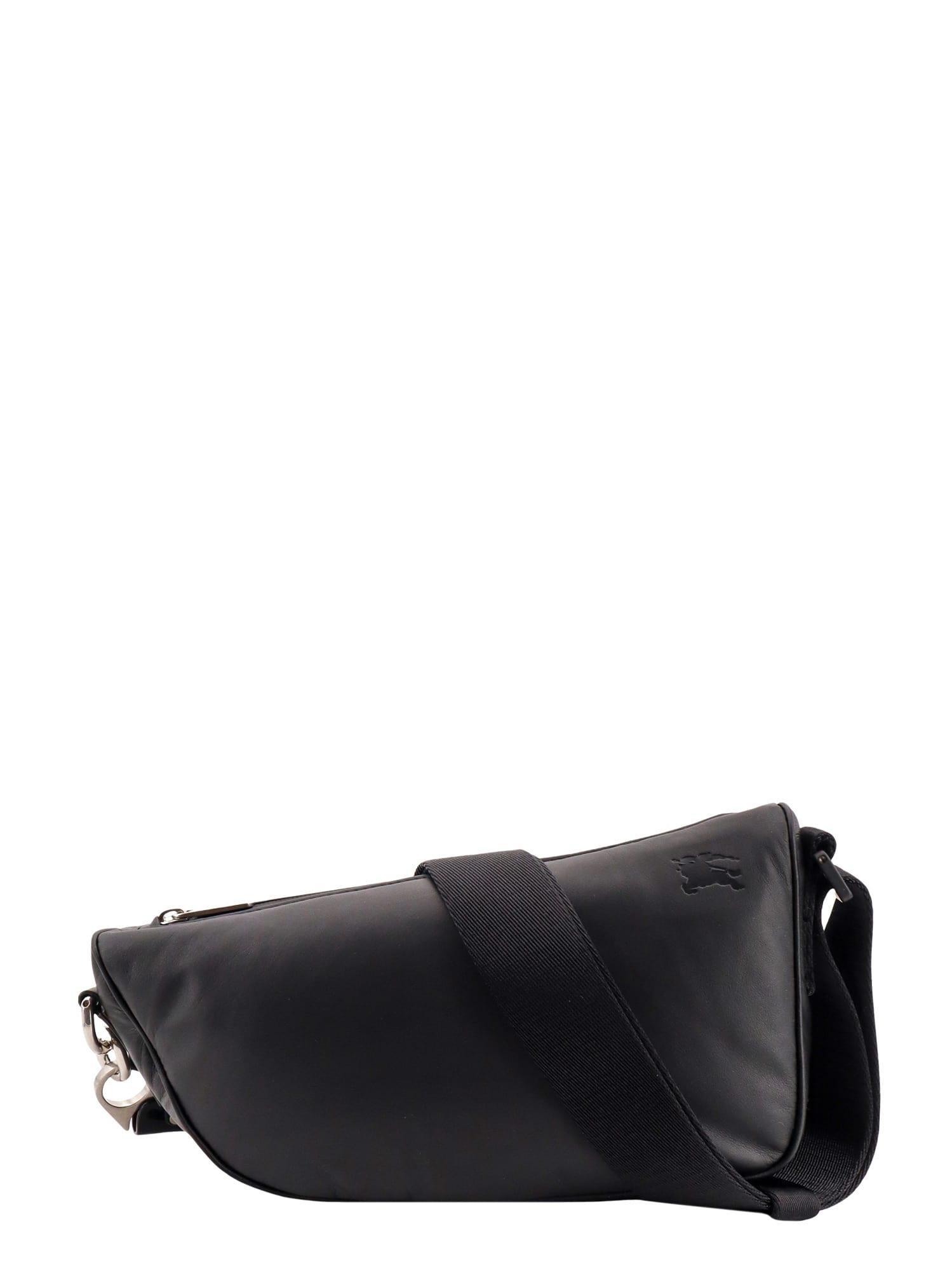 BURBERRY Man Shield Man Black Shoulder Bags Product Image