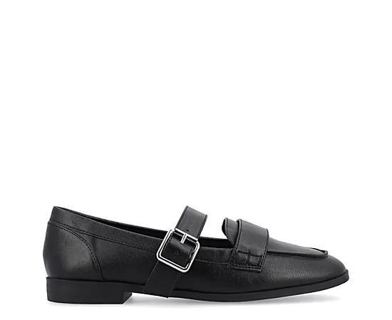 Womens Journee Collection Tru Comfort Foam Caspian Square Toe Loafer Flats Brown Suede Product Image