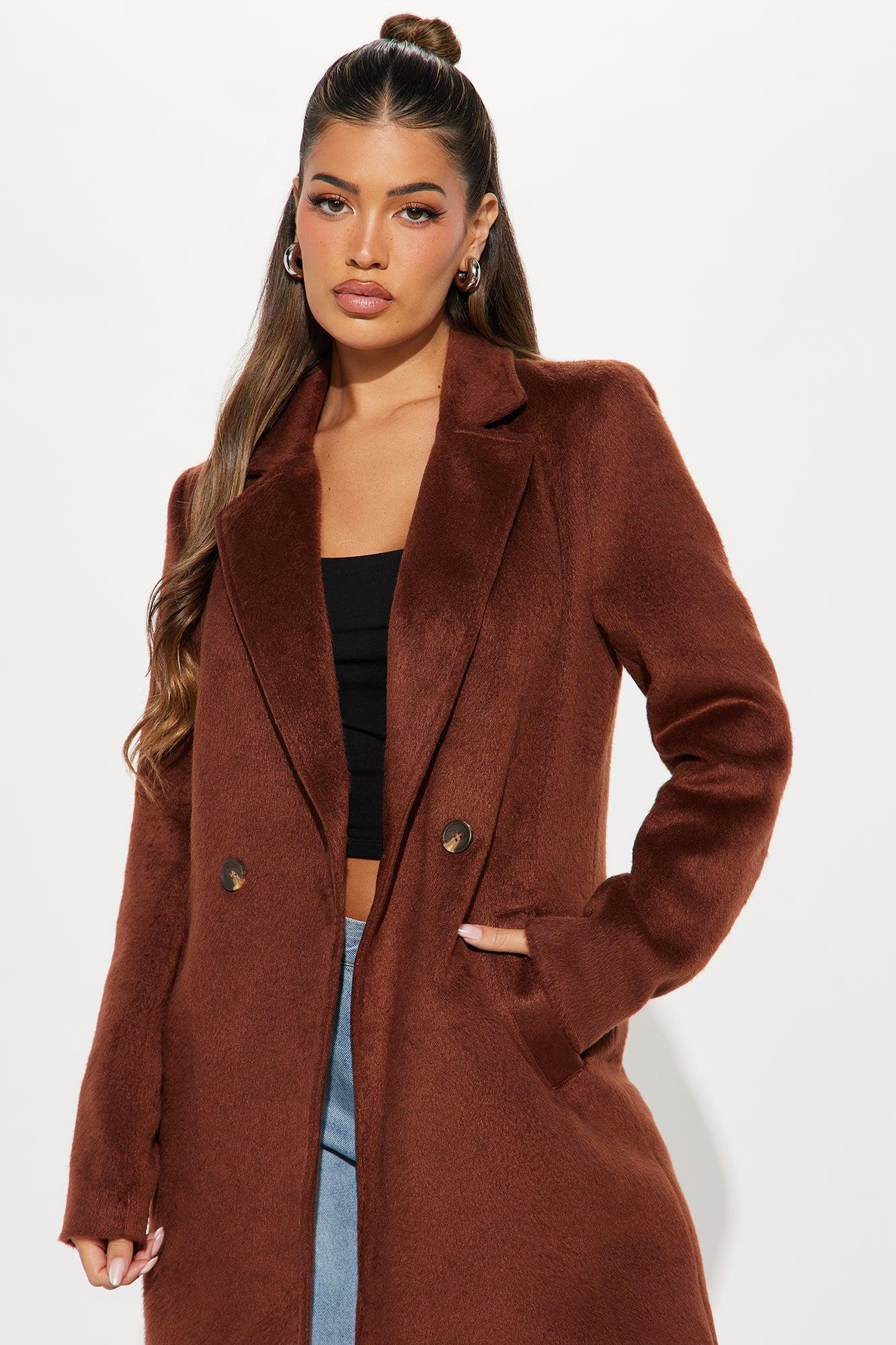 It's A Long Story Coat - Brown Product Image