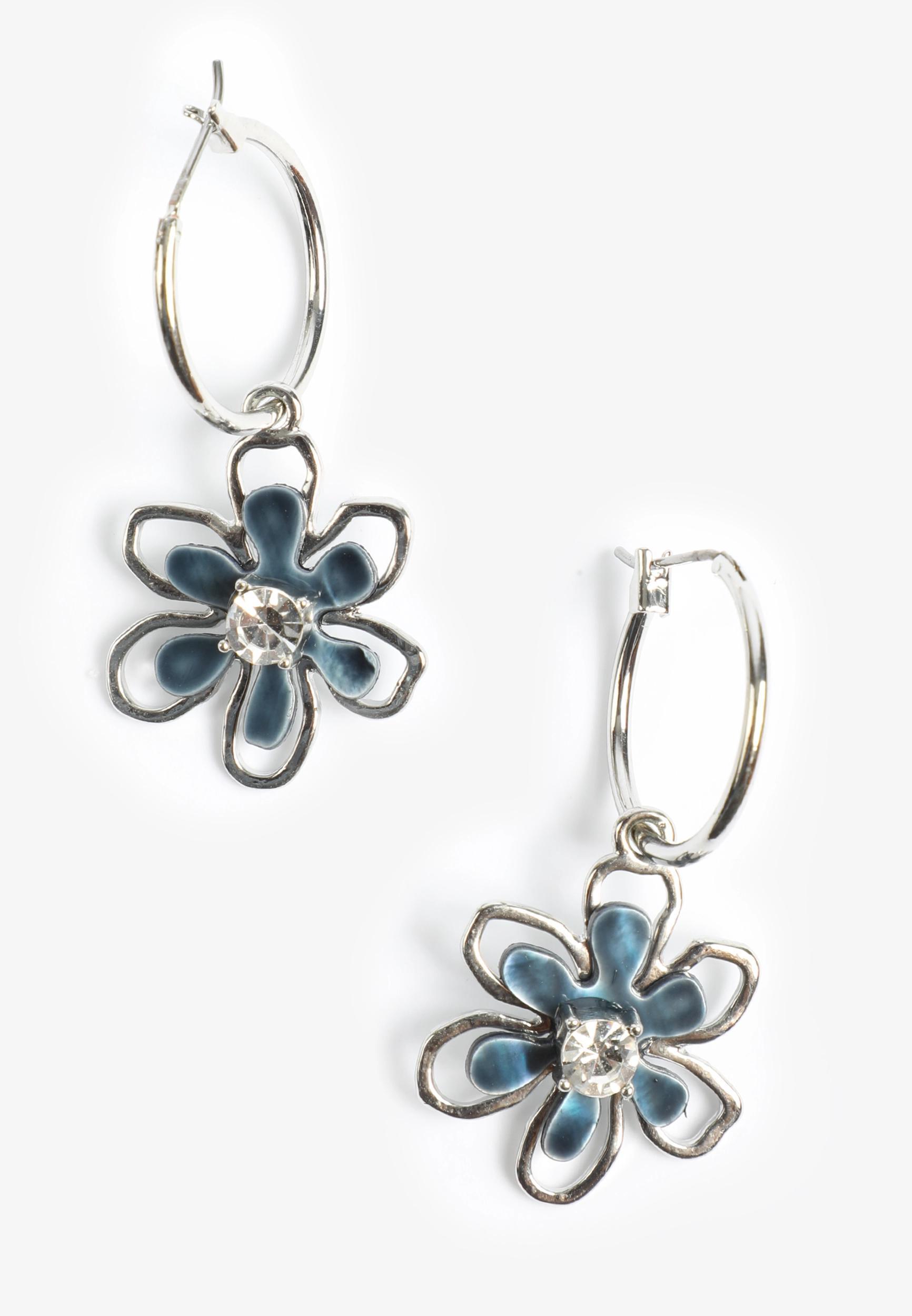 2 Pack Gold Studded Hoop And Teardrop Earring Set Product Image