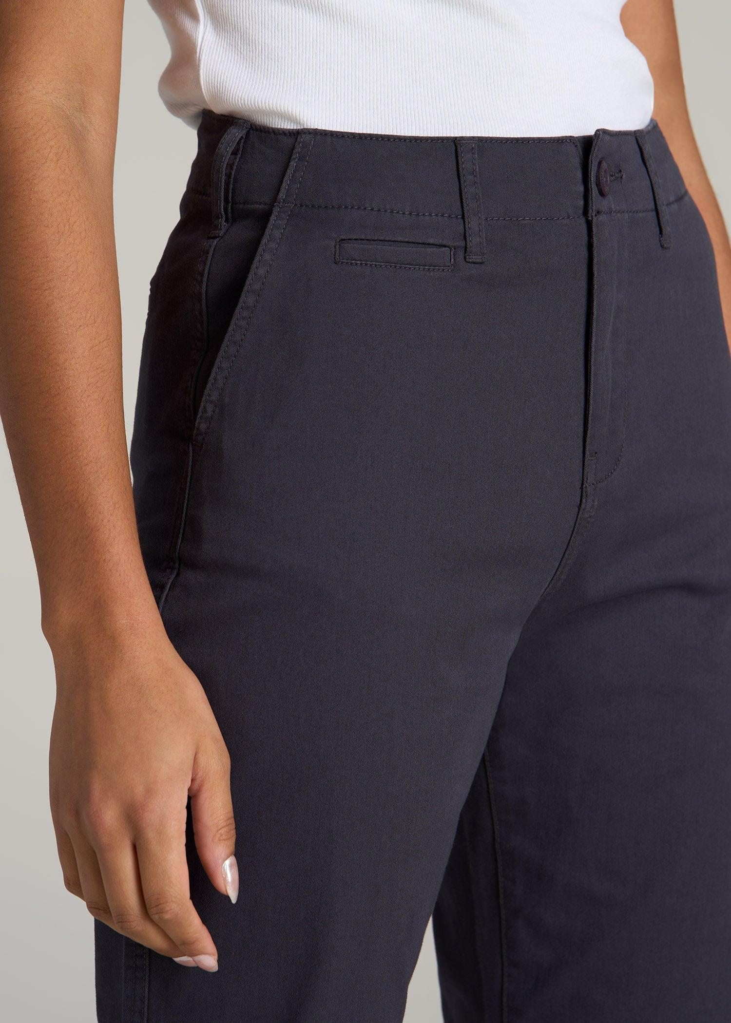 High Rise Tapered Chino Pants for Tall Women in Wreath Green Female Product Image