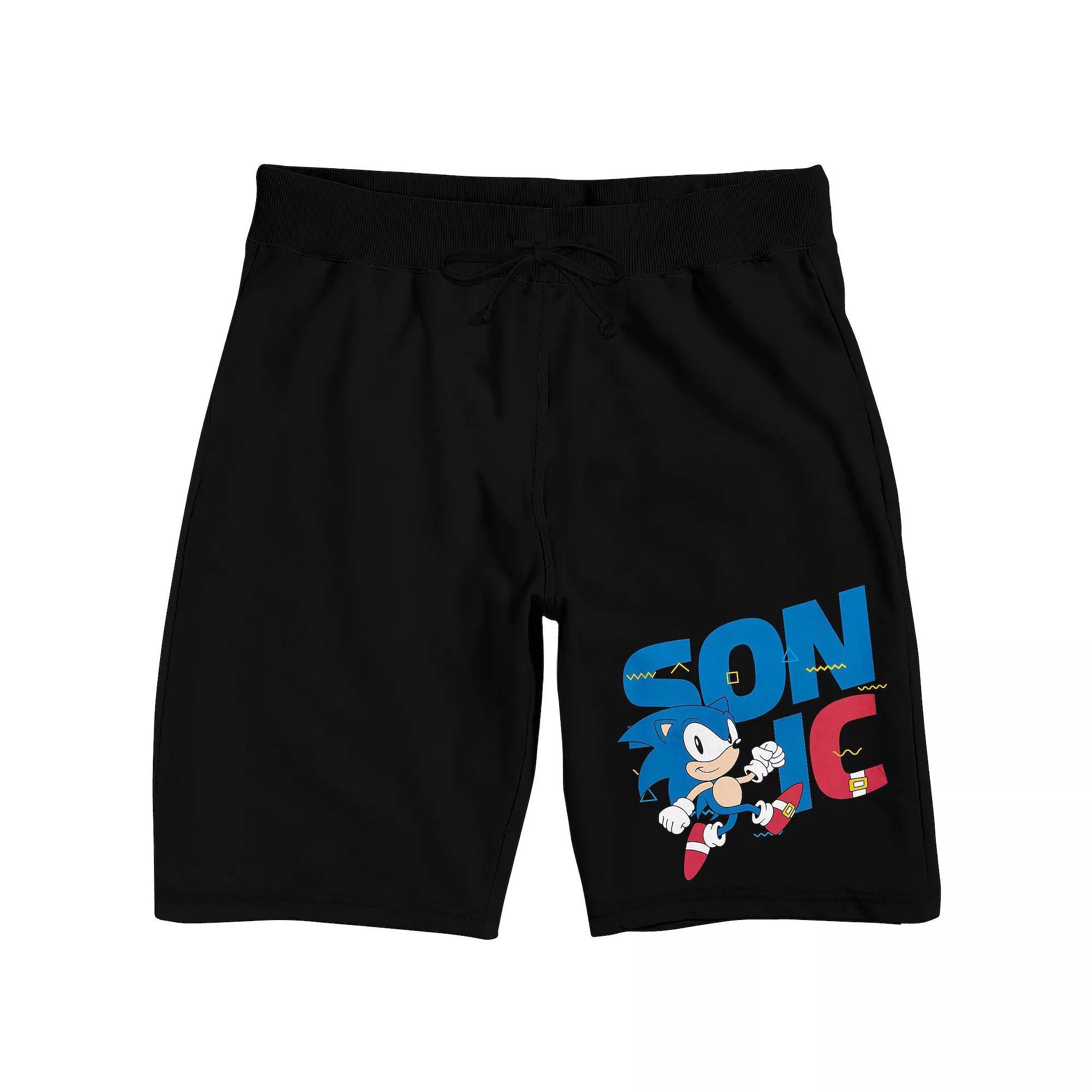 Men's Sonic the Hedgehog Pajama Shorts, Size: Small, Black Product Image