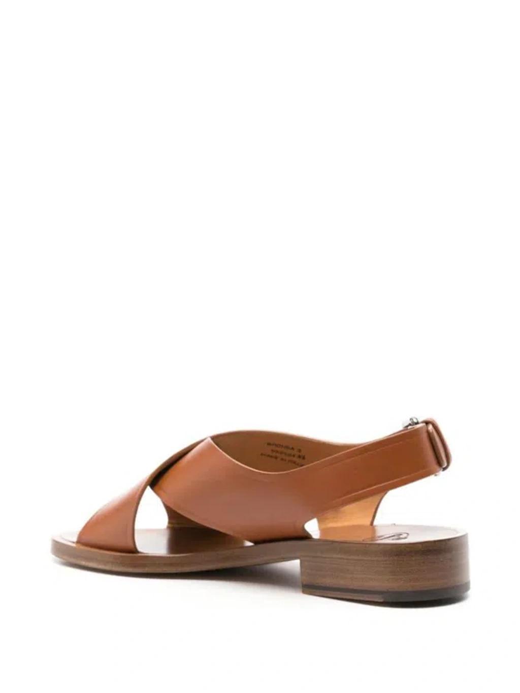 CHURCH'S Rhonda Crossover Sandals In Brown Product Image