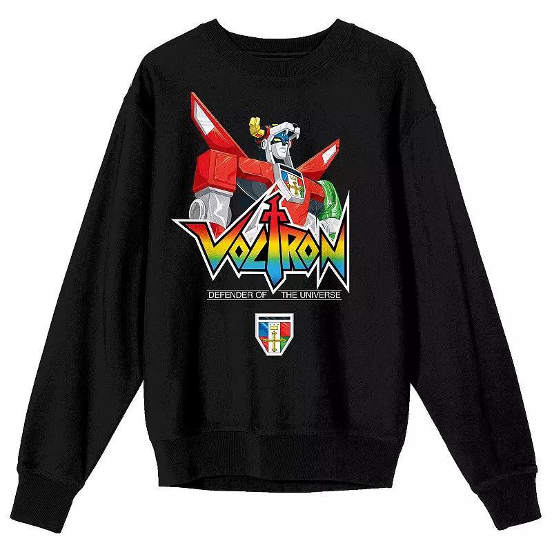 Men's Voltron Defender Long Sleeve Graphic Pullover, Size: XXL, Black Product Image