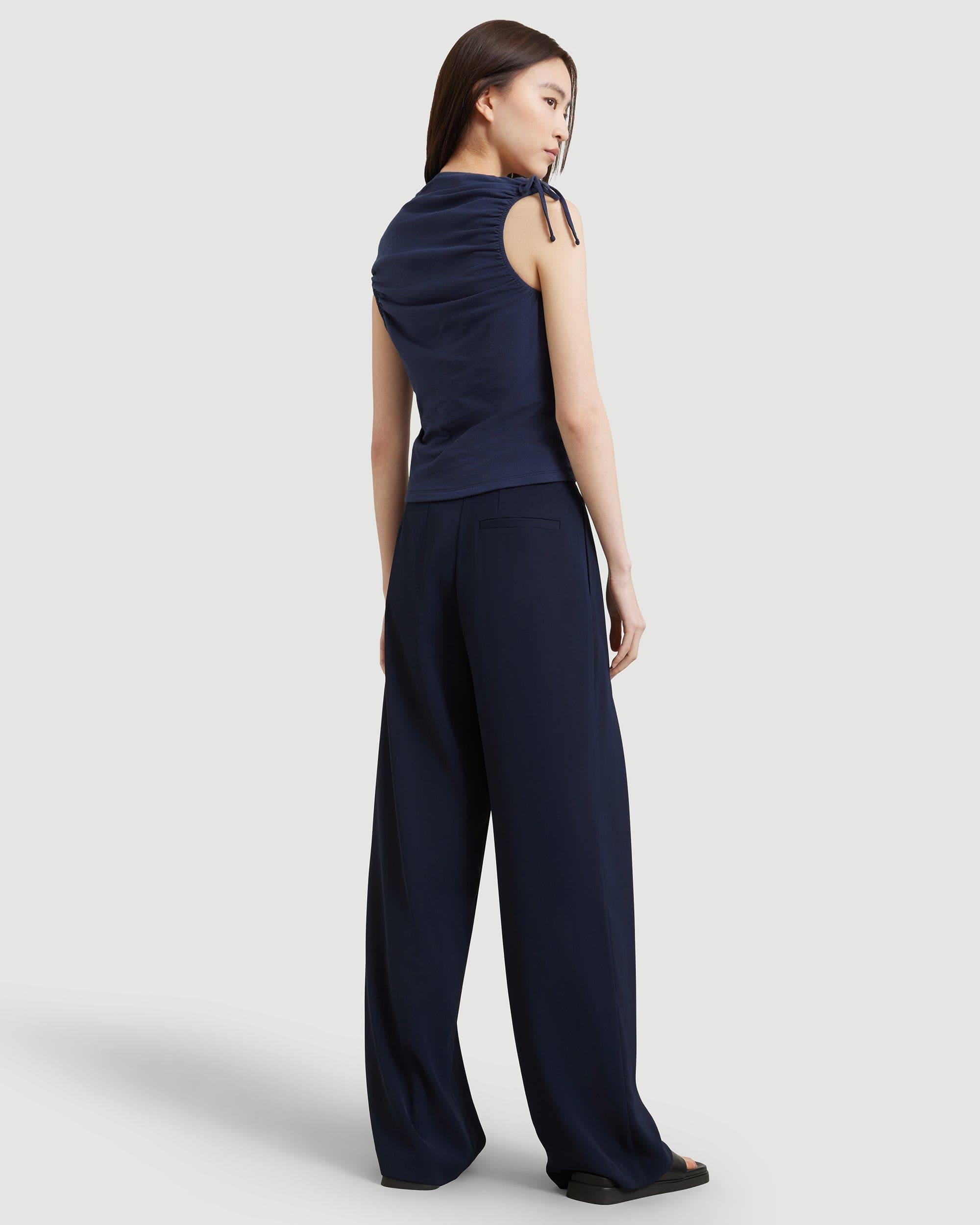 Delphine Ruched Sleeveless Tee Product Image