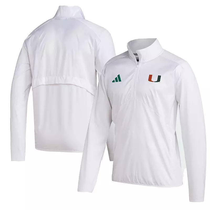 Men's adidas White Texas A&M Aggies Sideline AEROREADY Raglan Sleeve Quarter-Zip Jacket, Size: 3XL Product Image