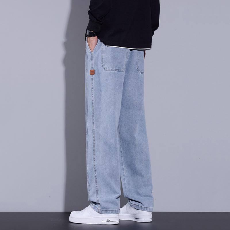 Sopula Men's Trendy Brand Clean Fit Patchwork Straight Jeans Product Image