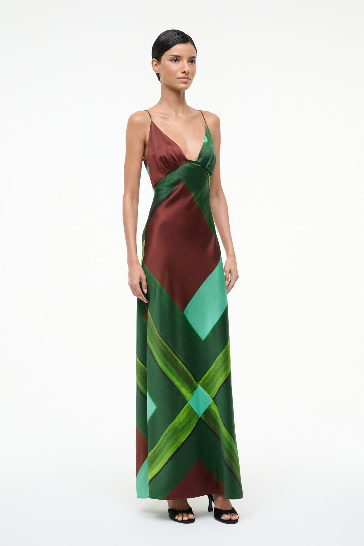HANK SILK DRESS | EMERALD PRISM Product Image