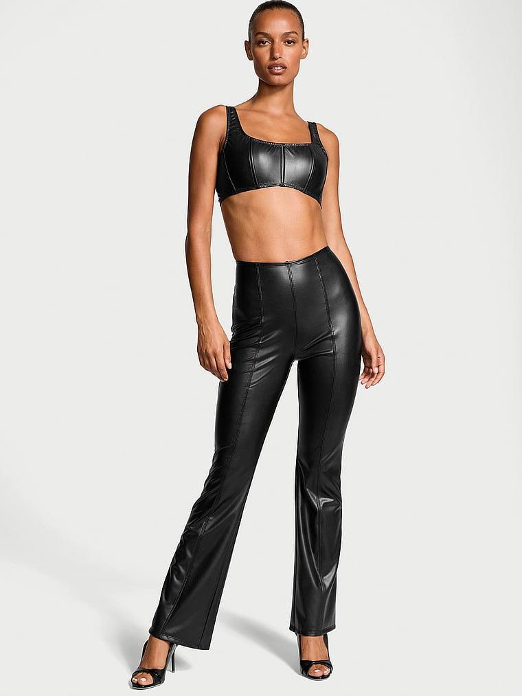 Faux Leather Mini Corset Top Product Image