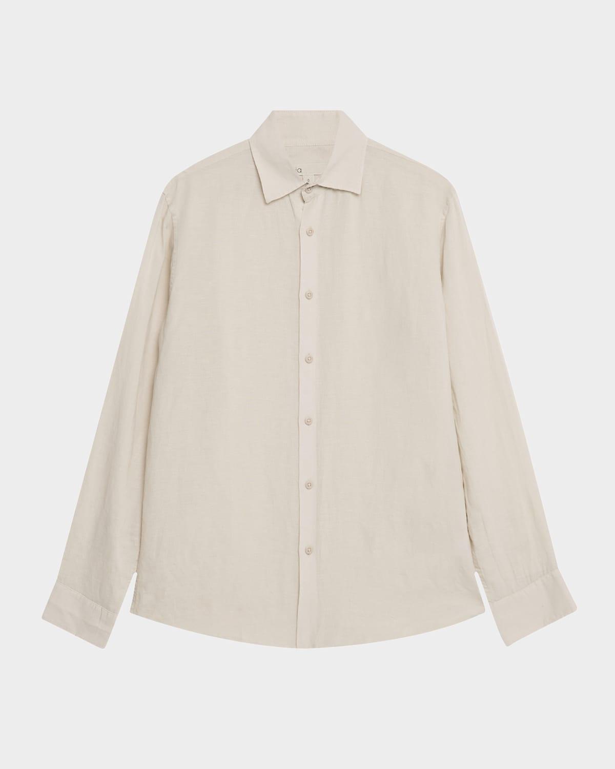 Mens Air Linen Casual Button-Down Shirt Product Image