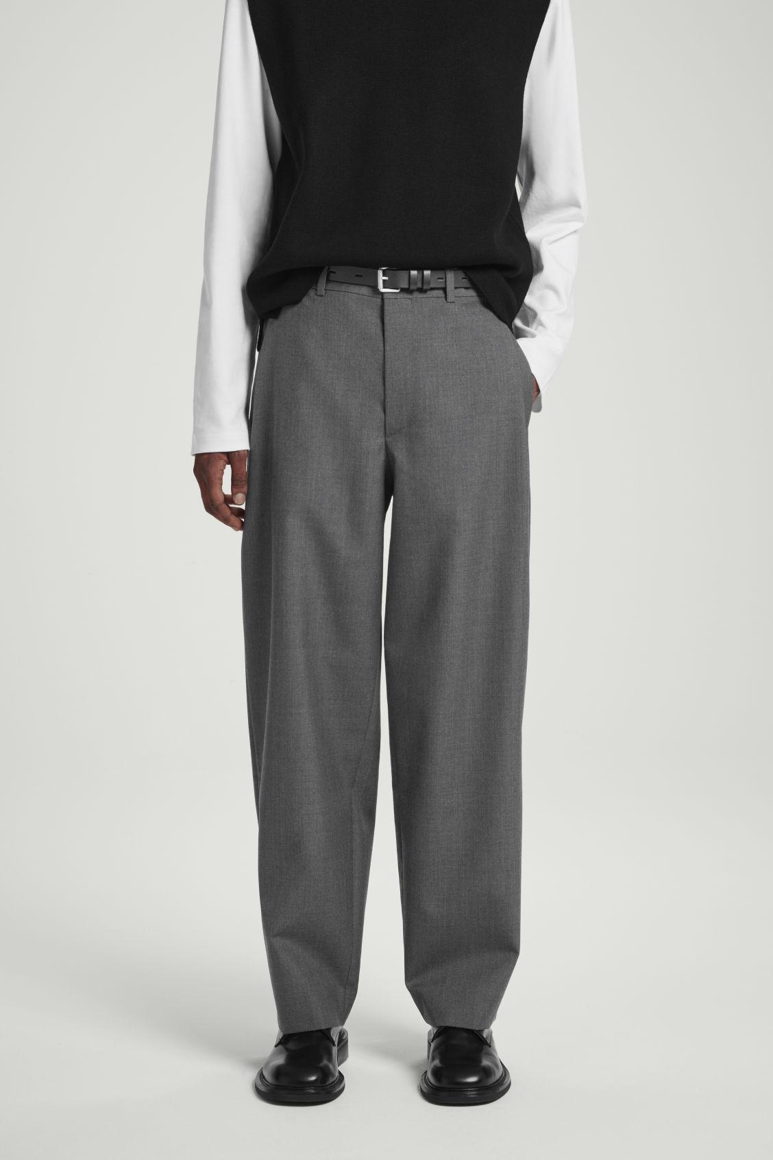 WOOL-HOPSACK PANTS - WIDE Product Image