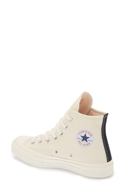 Comme des Garçons PLAY x Converse Chuck Taylor® All Star® Heart High Top Sneaker in Beige at Nordstrom, Size 6 Women's Product Image