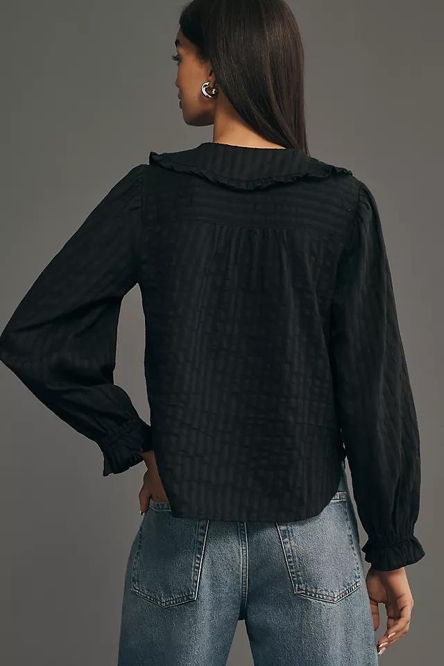 The Keira Collared Button-Front Blouse by Pilcro: Long-Sleeve Edition Product Image