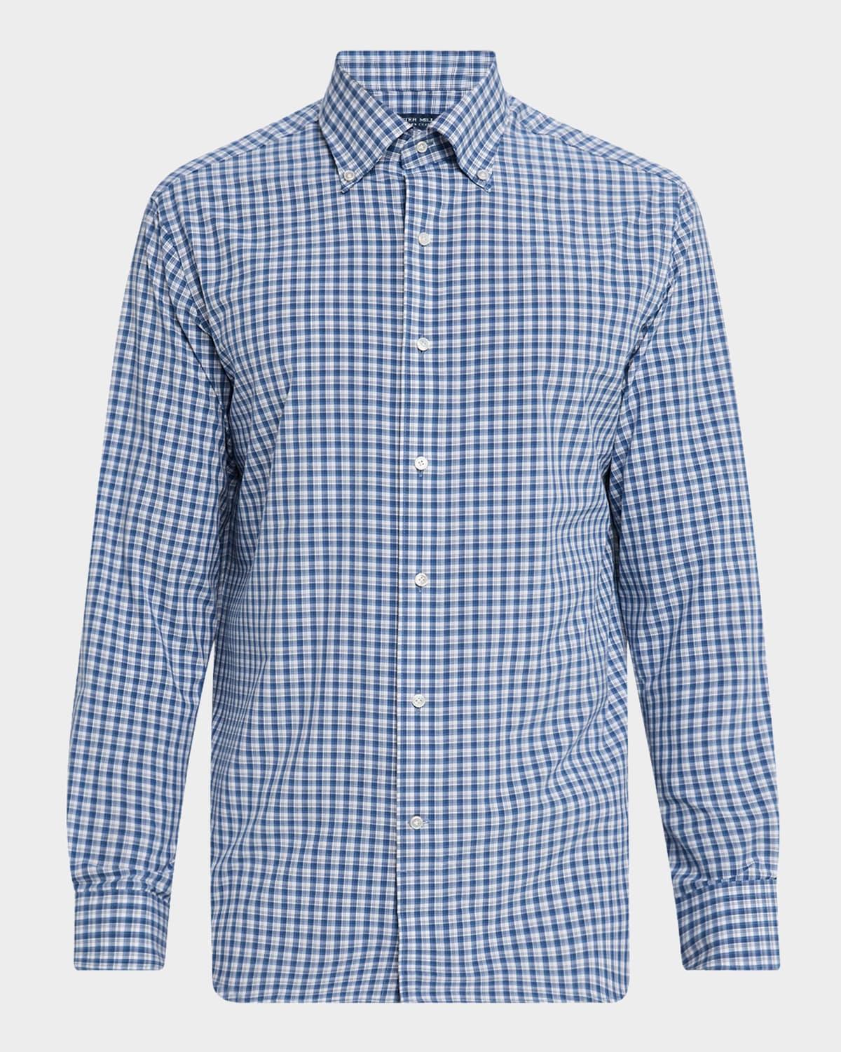 Mens Davis Plaid Performance Poplin Sport Shirt Product Image