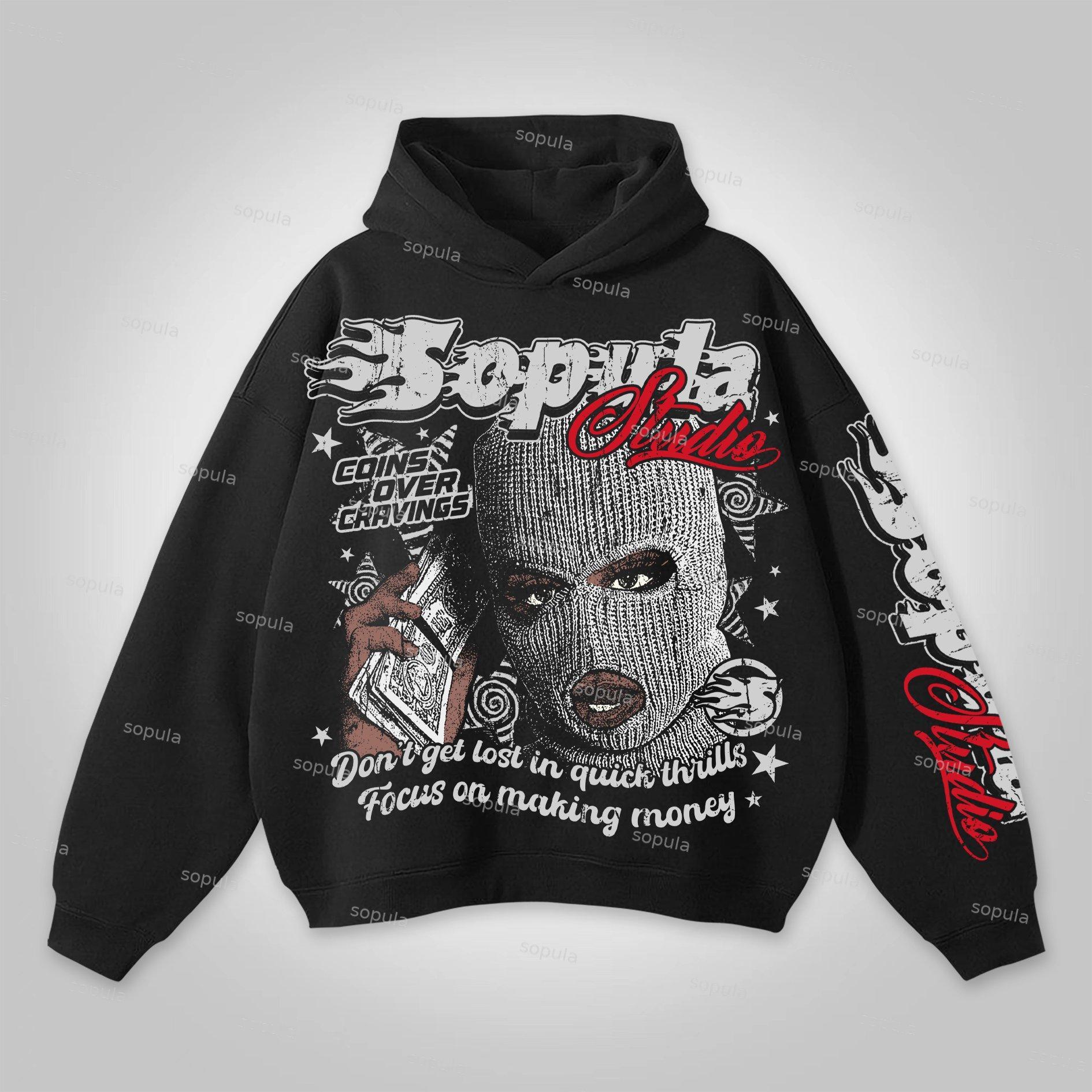 Sopula Jesus Print Graphic Cotton Hoodie Product Image