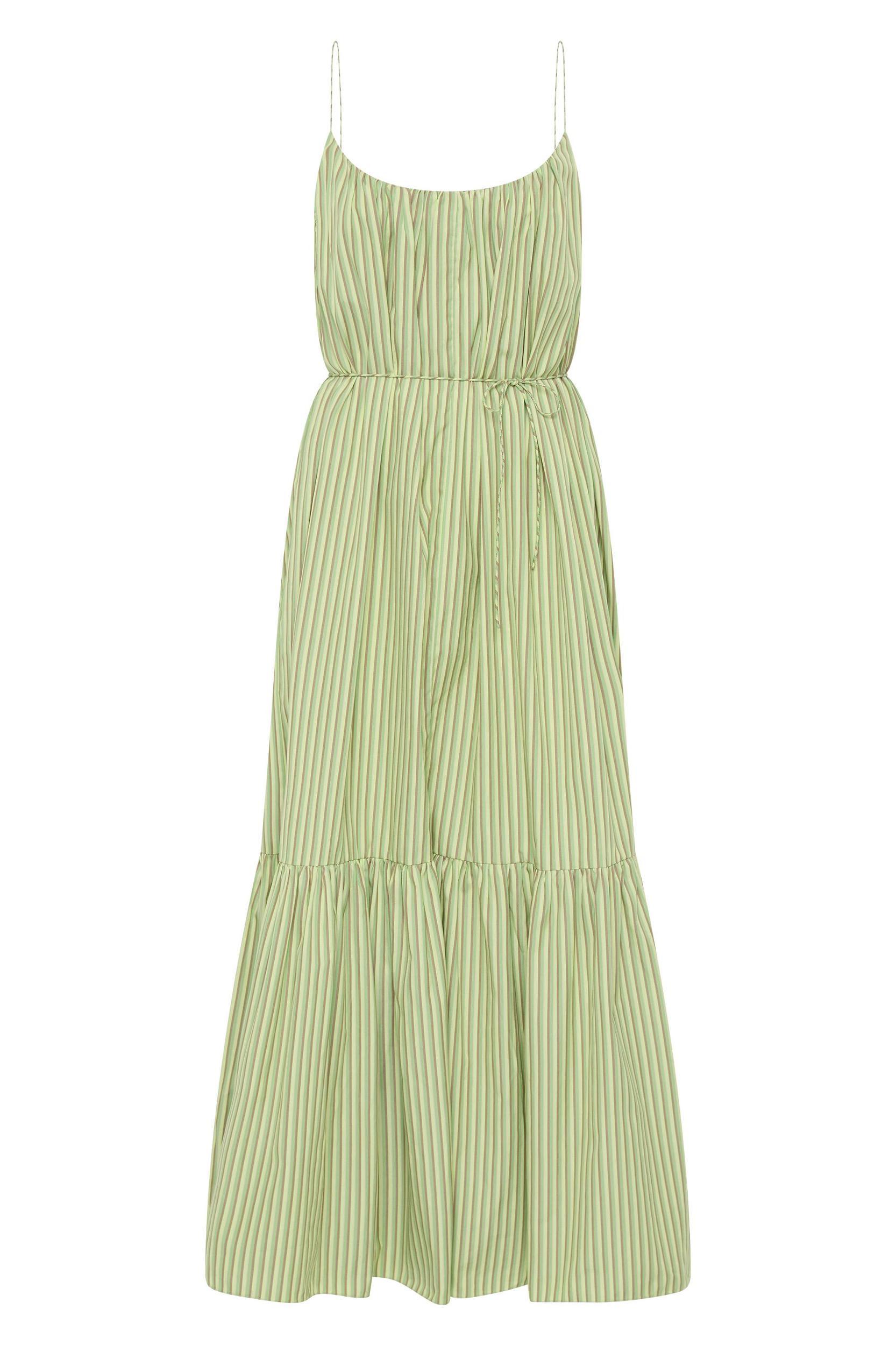 Elodie Maxi Dress Green Stripe - Final Sale Product Image