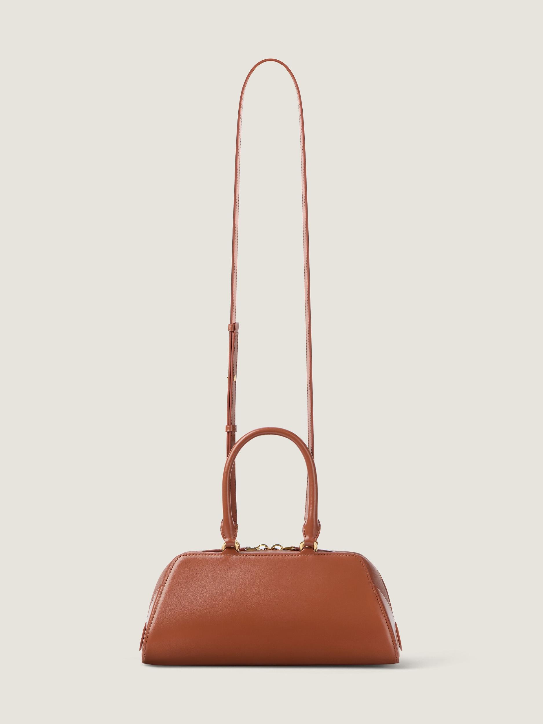 Small Antigona East-West bag in Box leather Product Image