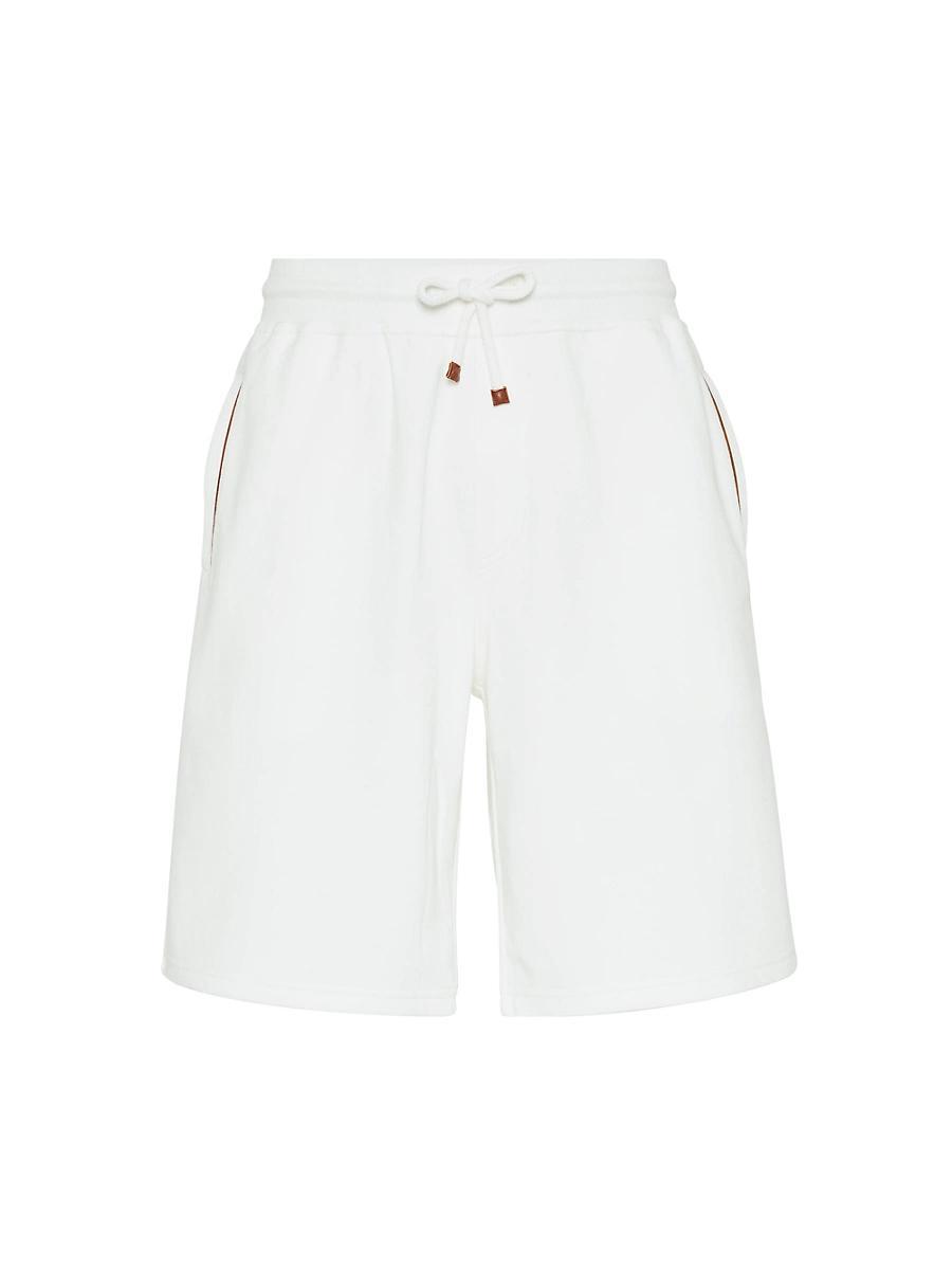 Mens Techno Cotton French Terry Shorts with Piping Product Image