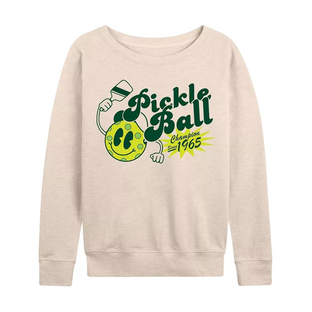 Womens Pickleball Champion French Terry Long Sleeve Tee, Girls Product Image
